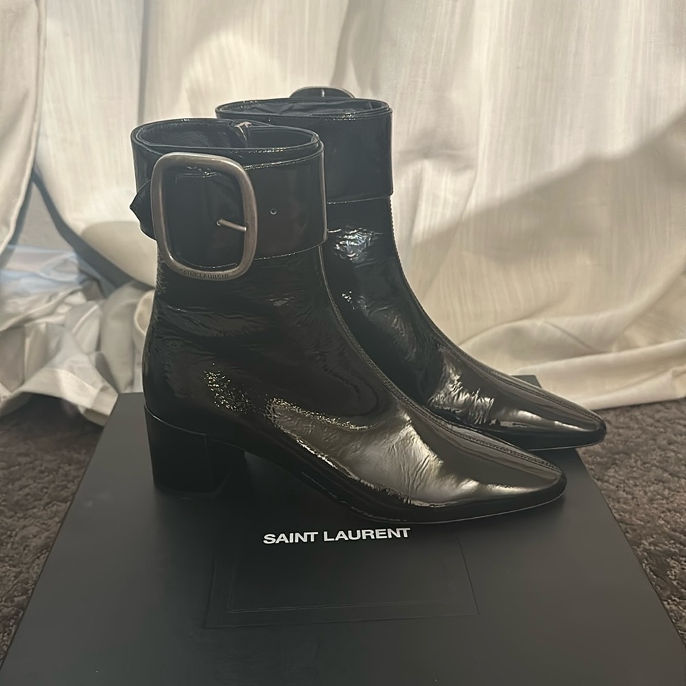 SAINT LAURENT LOW HEEL BOOTIES - Picture 2 of 10